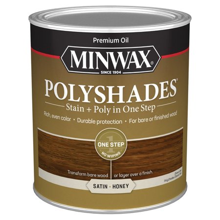 Minwax PolyShades Semi-Transparent Satin Honey Oil-Based Polyurethane Stain and Polyurethane Finish 613960444